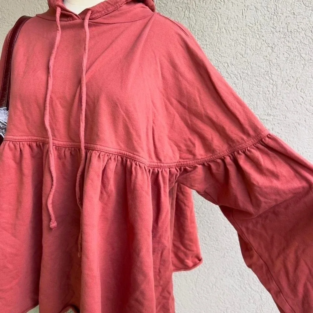Aerie Red Pullover Hoodie Sweater Sweatshirt Oversized Preppy Size Small - Picture 3 of 7